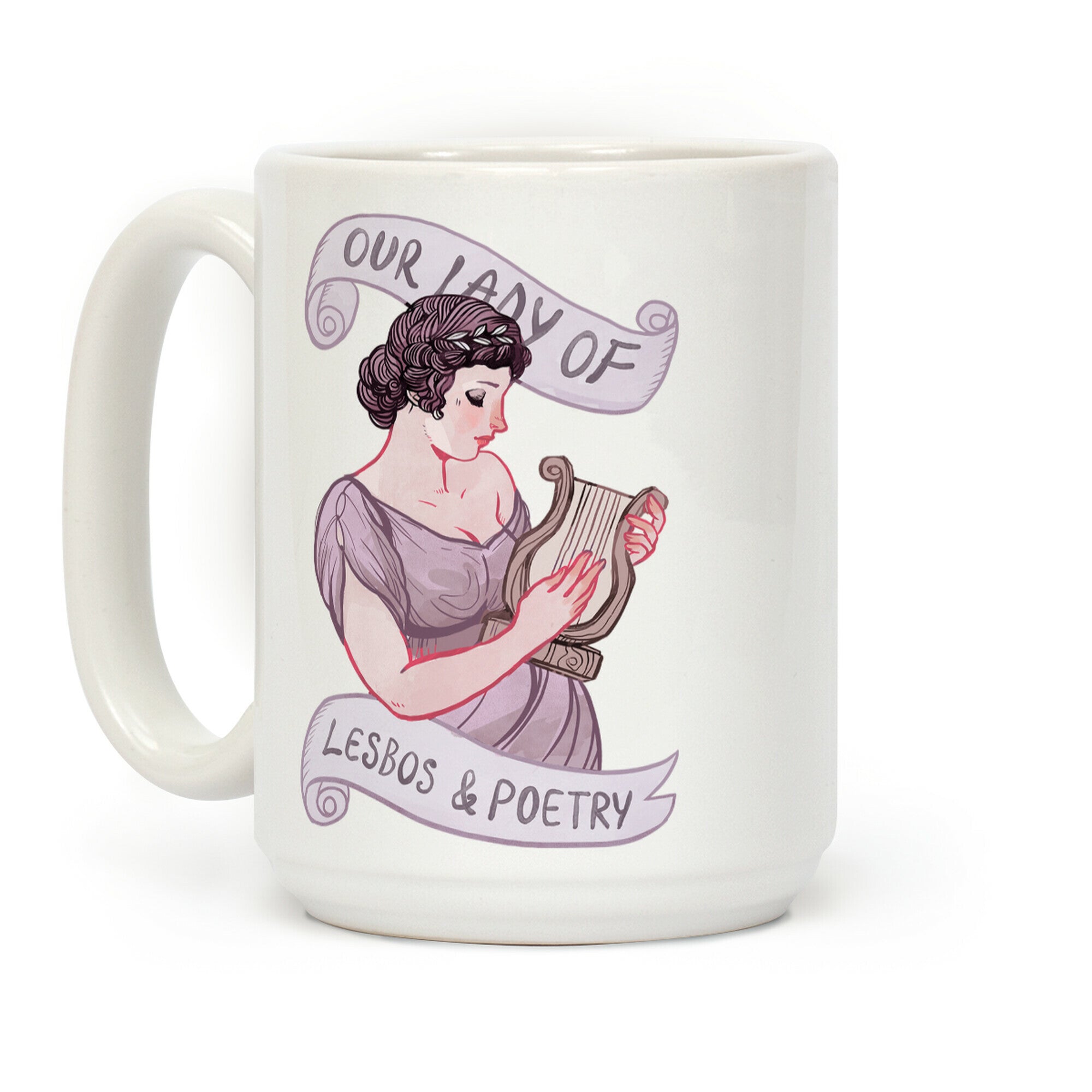 Sappho: Our Lady Of Lesbos & Poetry Coffee Mug